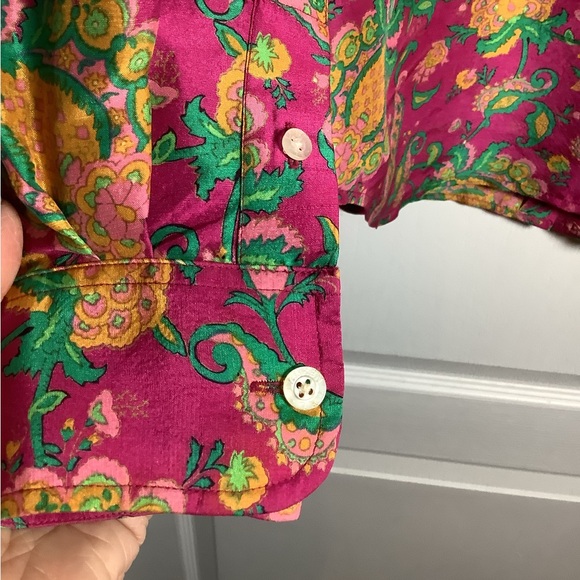 Lauren Ralph Lauren silk floral button up blouse - Picture 5 of 14